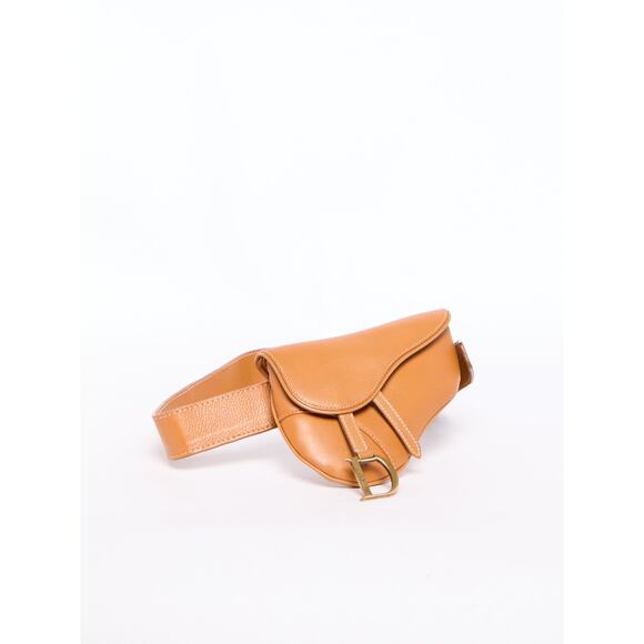 Christian Dior Brown Leather Saddle Waist Bag - Picture 1 of 7